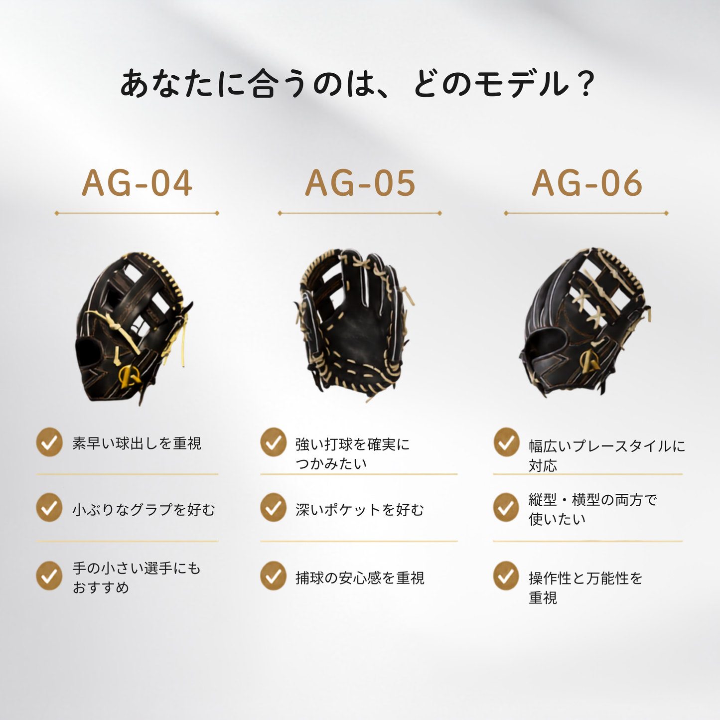 硬式内野手用グラブ【AG-04型】