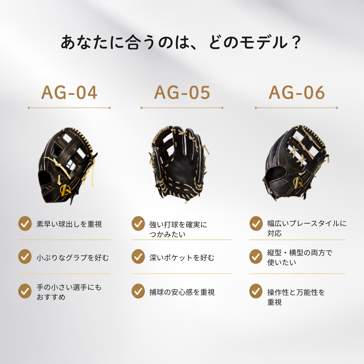 硬式内野手用グラブ【AG-05型】