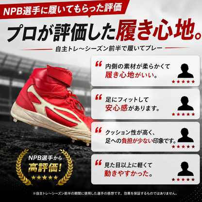 【交換送料無料】スパイク/高校野球/中学野球対応/ホワイト/金具/合成底【7/31以降順次発送】