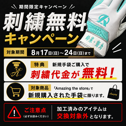 [Limited to 3 days from March 24 - Free Embroidery Service] Batting Gloves/Amazing/Pair [PBG/EBG26]